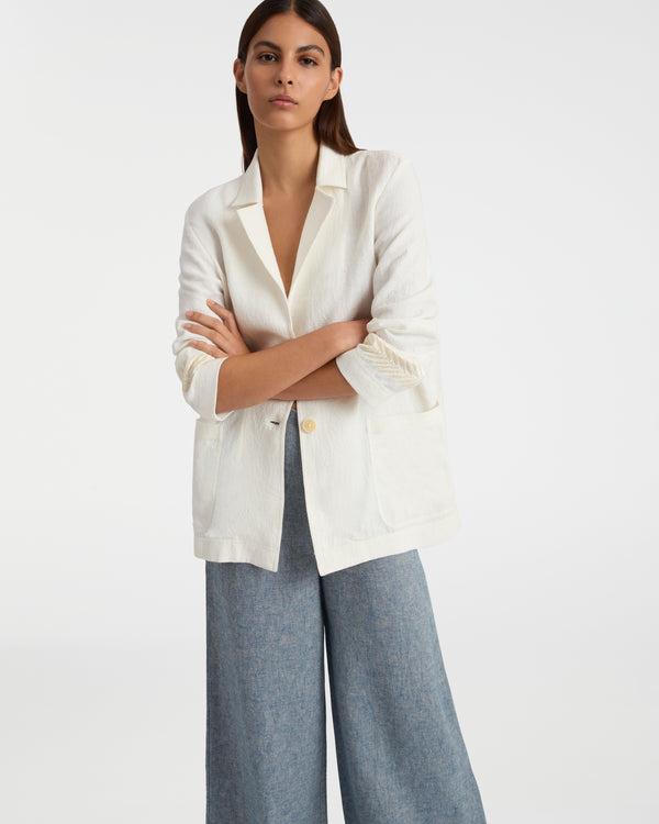 emporio sirenuse Grace Jacket with Palm Embroidery