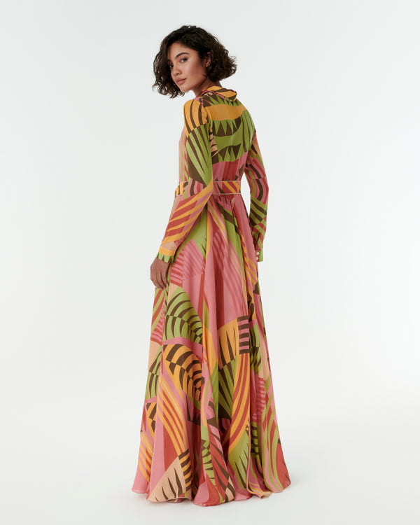 Emporio Sirenuse Ida Dress In Pagoda Print