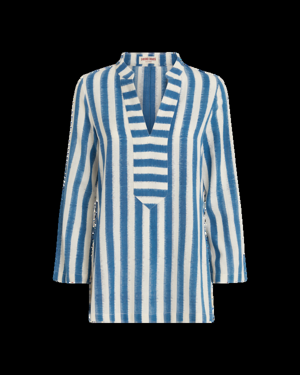 Emporio Sirenuse Jamila Tunic In Ikat Stripes