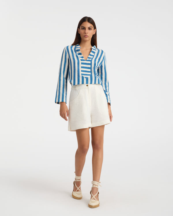 emporio sirenuse Jamila Tunic in Ikat Stripes