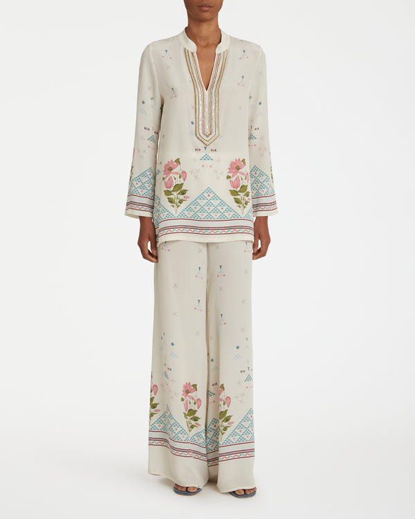 Emporio Sirenuse Jamila Tunic In Indian Rose Print