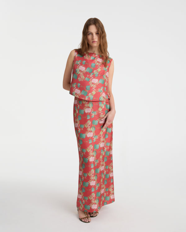 emporio sirenuse Laurelle Skirt in Dragonfly Print