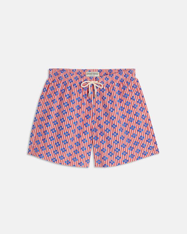 emporio sirenuse Lines & Crosses Swim Trunks