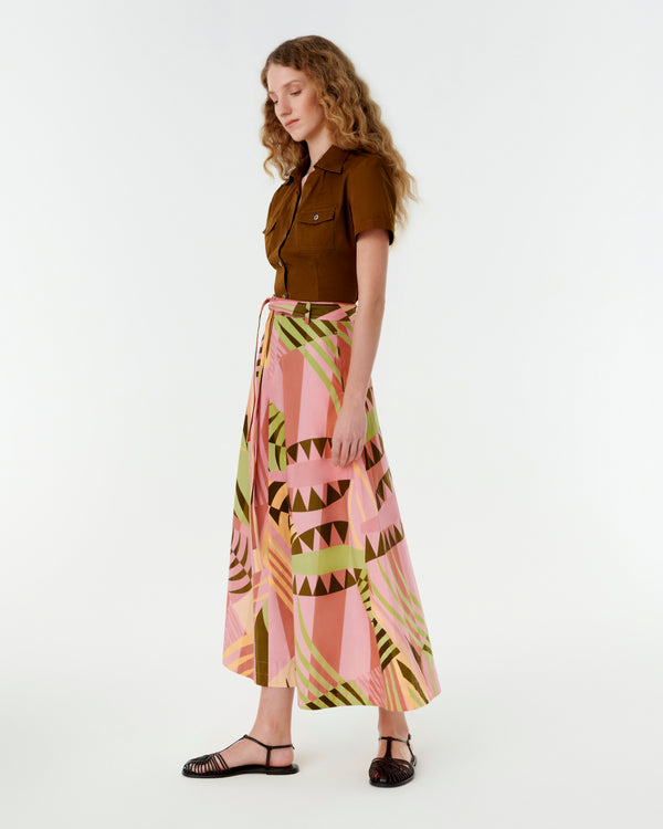 Emporio Sirenuse Lucrezia Skirt In Pagoda Print