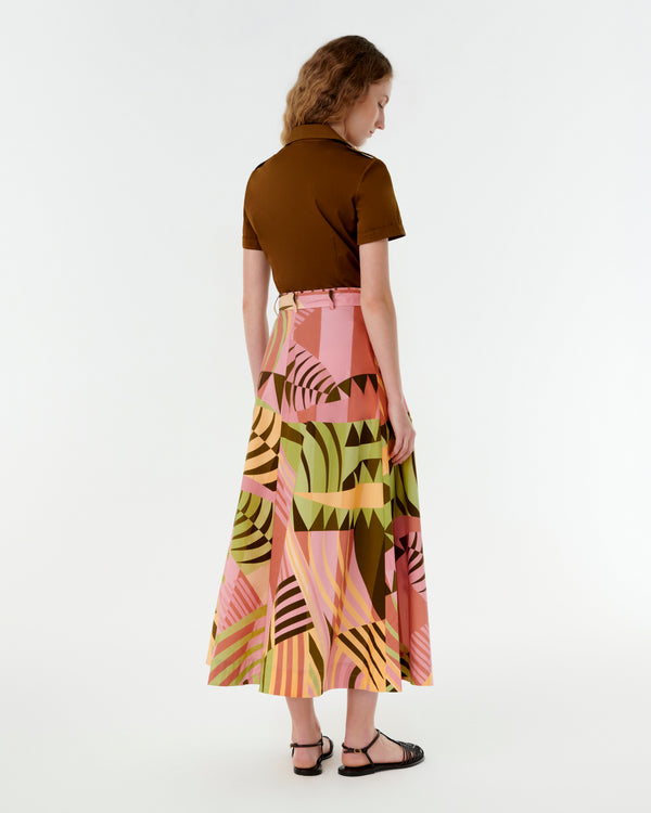 Emporio Sirenuse Lucrezia Skirt In Pagoda Print