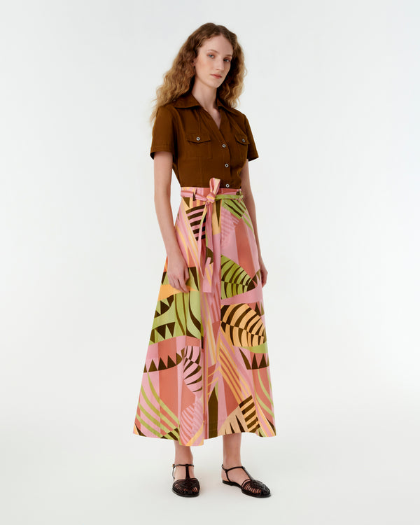 emporio sirenuse Lucrezia Skirt in Pagoda Print