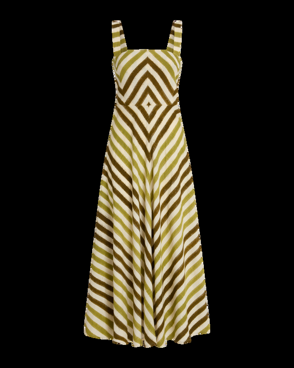 Emporio Sirenuse Margherita Dress In Ikat Stripes