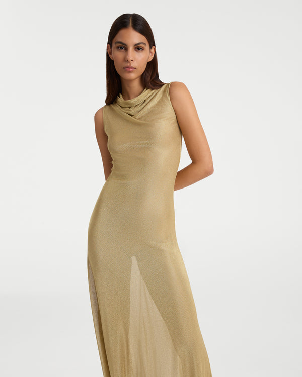 emporio sirenuse Matilde Dress in Metallic Jersey