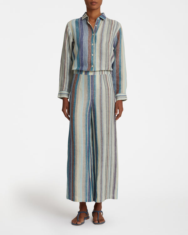 Emporio Sirenuse Mina Shirt In Rainbow Stripes