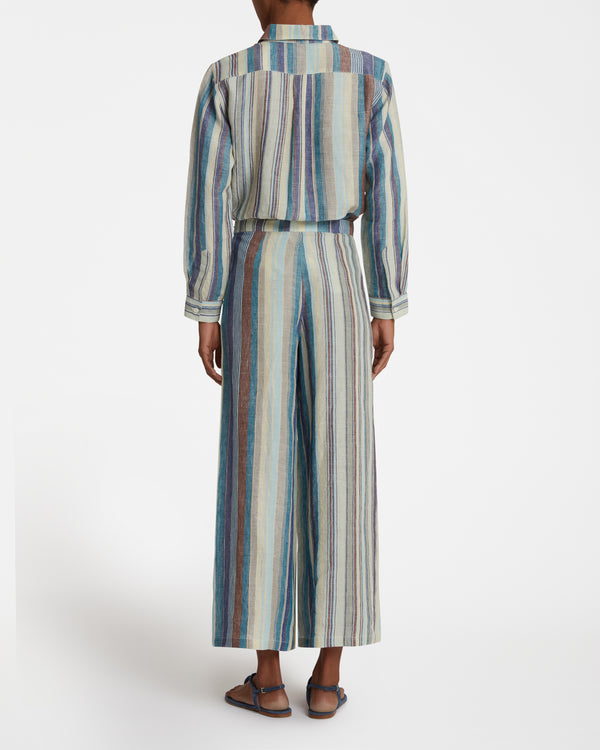 Emporio Sirenuse Mina Shirt In Rainbow Stripes