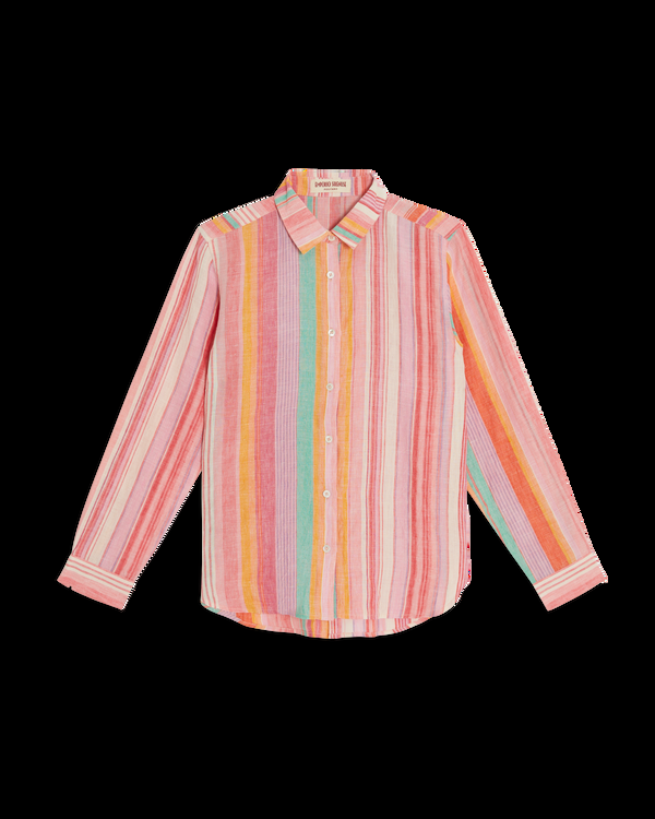 emporio sirenuse Mina Shirt In Rainbow Stripes