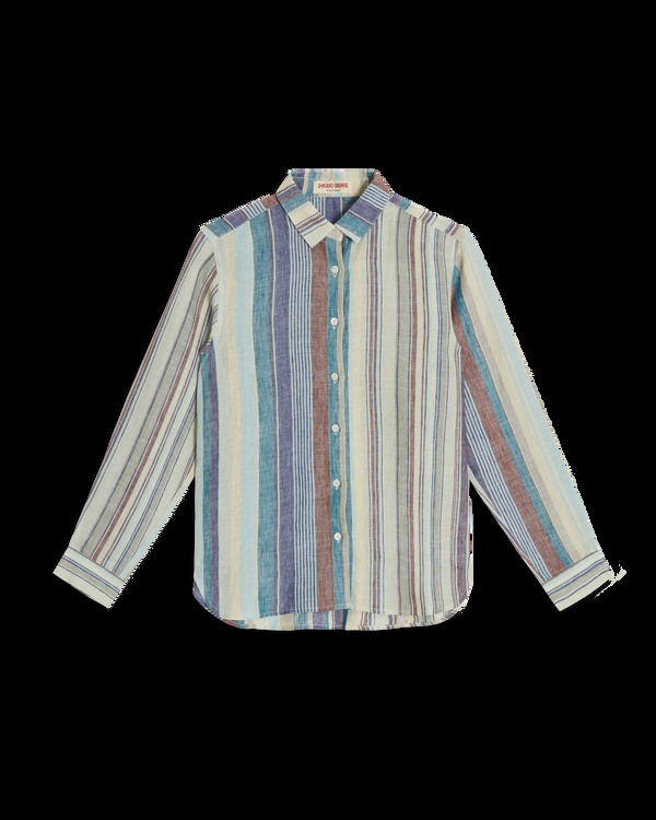 emporio sirenuse Mina Shirt In Rainbow Stripes