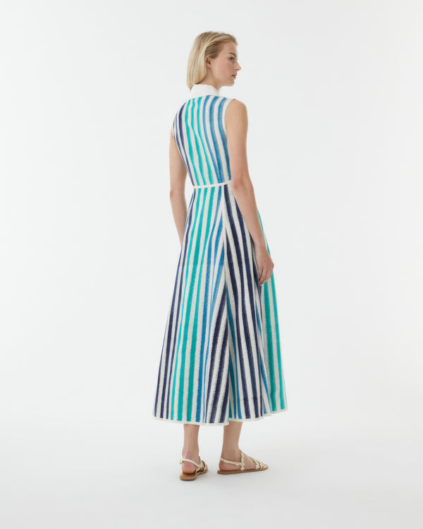 Emporio Sirenuse Miralda Dress In Ikat Stripes
