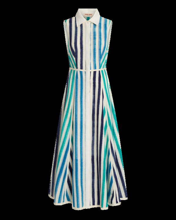 Emporio Sirenuse Miralda Dress In Ikat Stripes