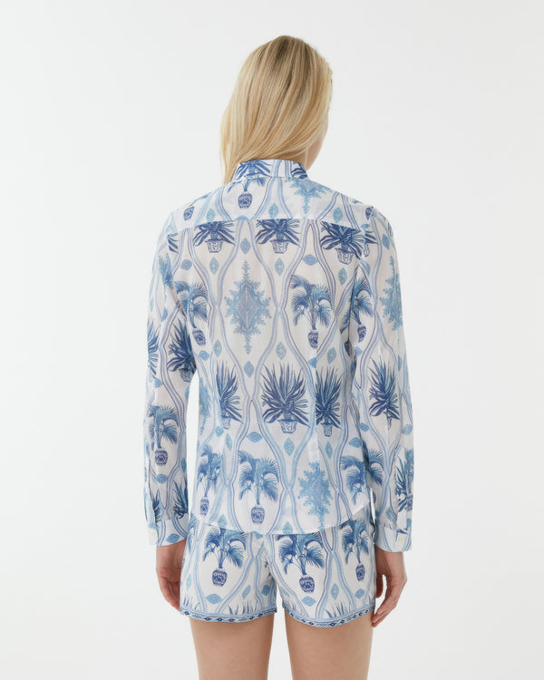 Emporio Sirenuse Odetta Shirt In Garden Mesh Print