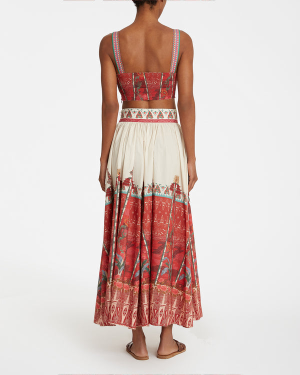 Emporio Sirenuse Ombretta Skirt In Saladin Print
