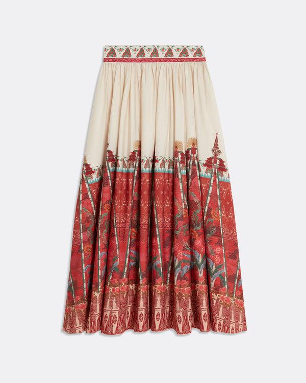 emporio sirenuse Ombretta Skirt in Saladin Print
