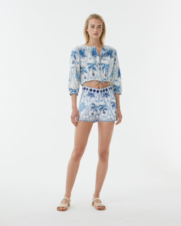 emporio sirenuse Shorts in Garden Mesh Print