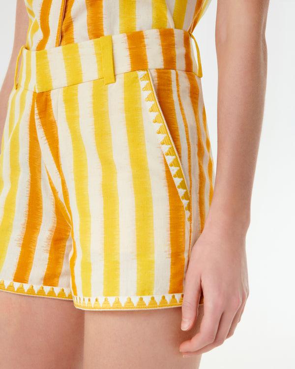 Emporio Sirenuse Shorts In Ikat Stripes