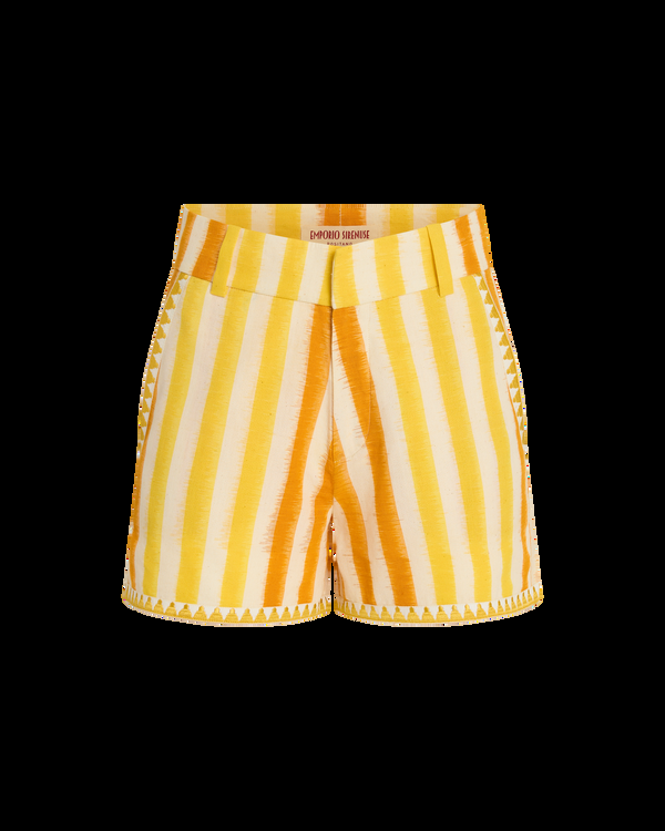 Emporio Sirenuse Shorts In Ikat Stripes