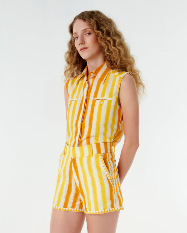 emporio sirenuse Shorts in Ikat Stripes