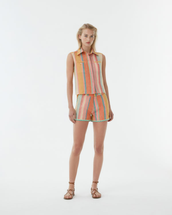 emporio sirenuse Shorts in Rainbow Stripes