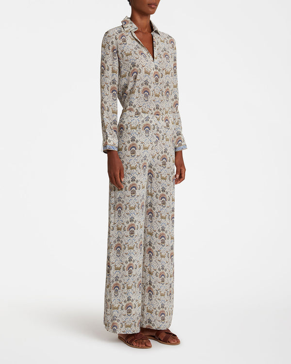 Emporio Sirenuse Stefan Pant In Silk Batik