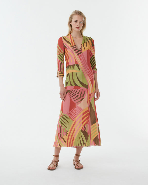 emporio sirenuse Tiara Dress with Pagoda Print