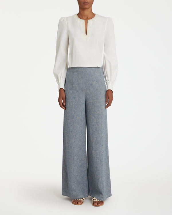 Emporio Sirenuse Vera Shirt With Palm Embroidery