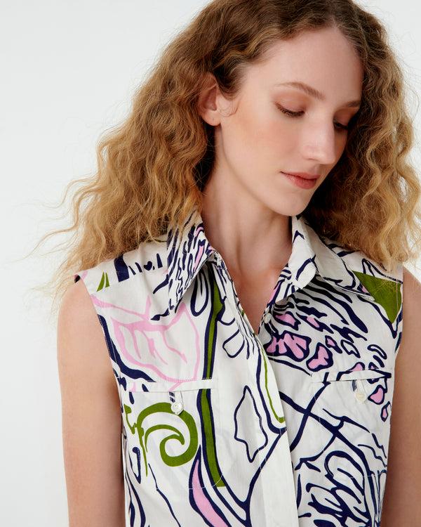 Emporio Sirenuse Ylenia Top In Calypso Print