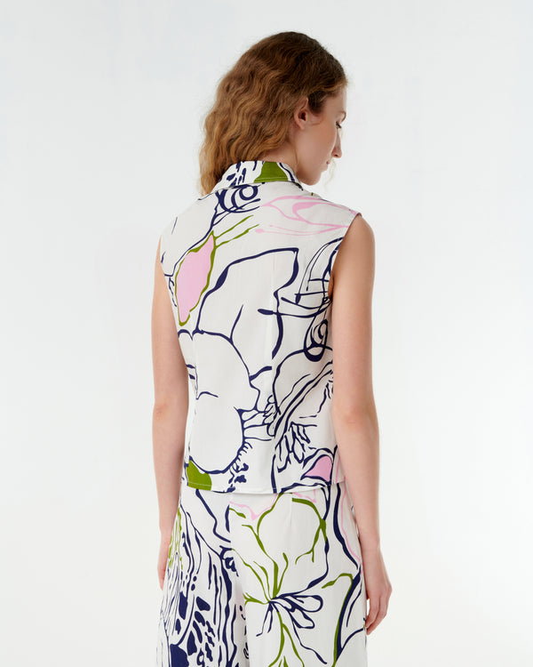 Emporio Sirenuse Ylenia Top In Calypso Print