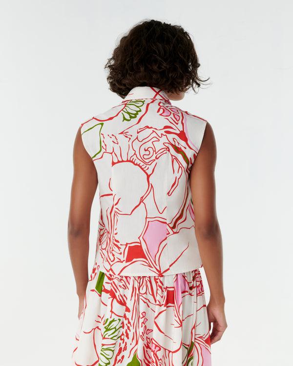 Emporio Sirenuse Ylenia Top In Calypso Print