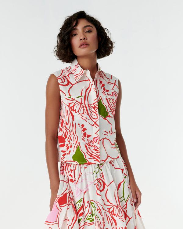 emporio sirenuse Ylenia Top in Calypso Print