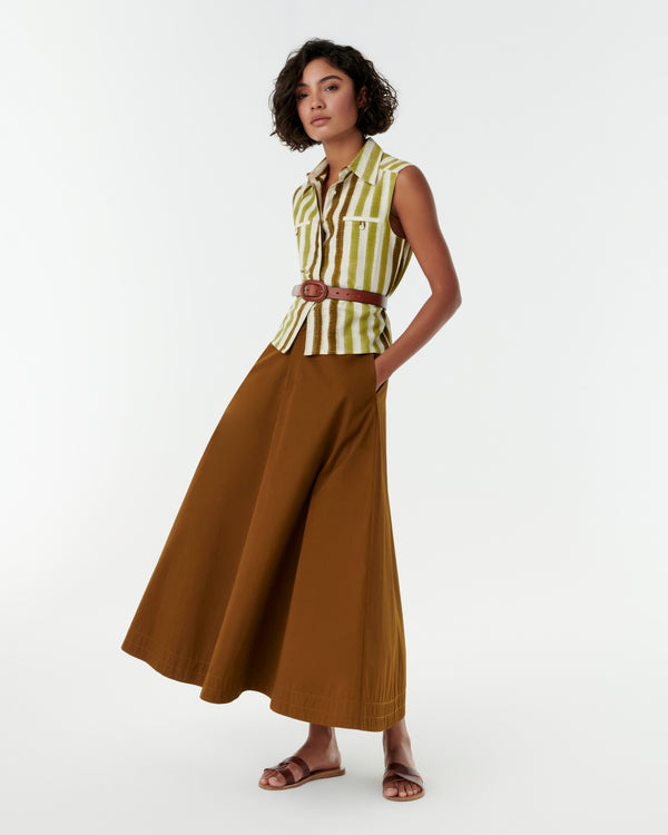 Emporio Sirenuse Ylenia Top In Ikat Stripes