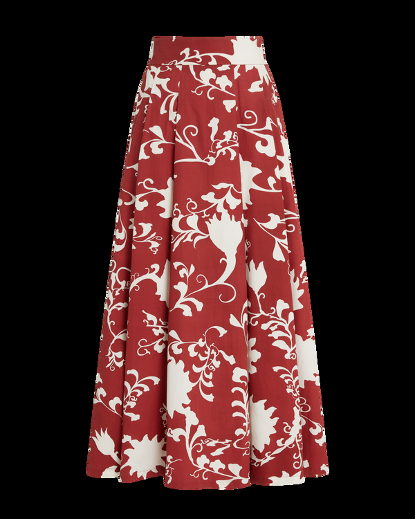 Emporio Sirenuse Flaminia Skirt In Flower Screen Print