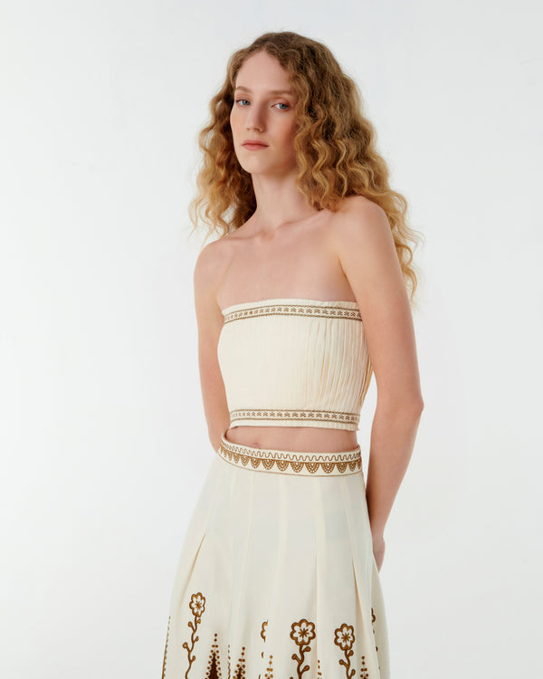 emporio sirenuse Flavia Top with Alabama Embroidery