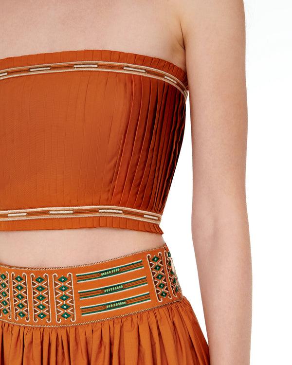 Emporio Sirenuse Flavia Top With Backgammon Embroidery