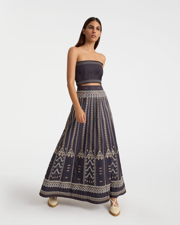 Emporio Sirenuse Flavia Top With Calliope Embroidery