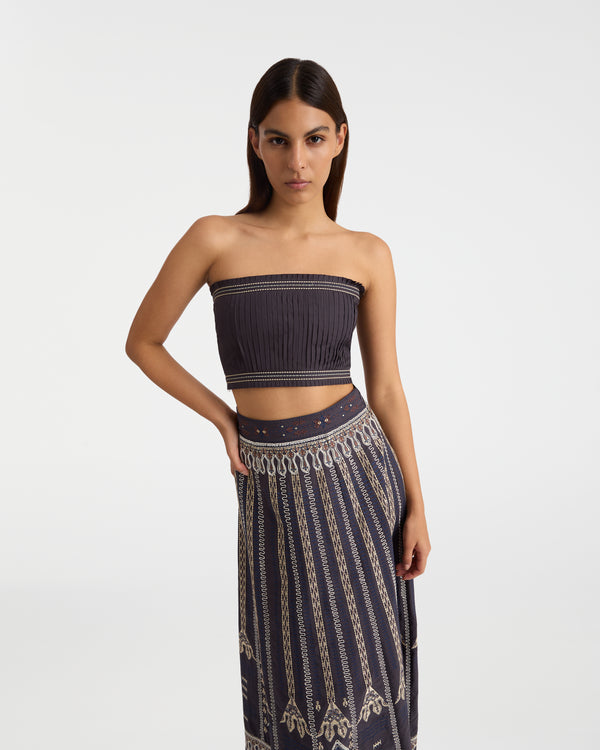 emporio sirenuse Flavia Top with Calliope Embroidery