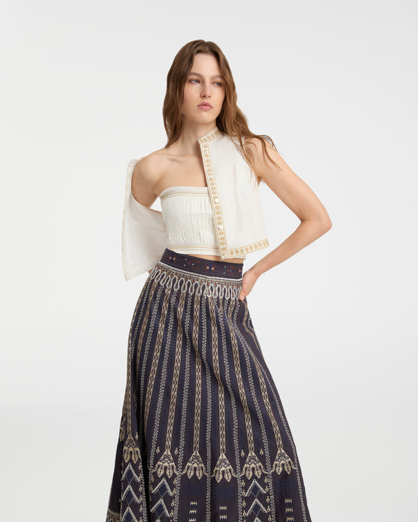 emporio sirenuse Flavia Top with Calliope Embroidery