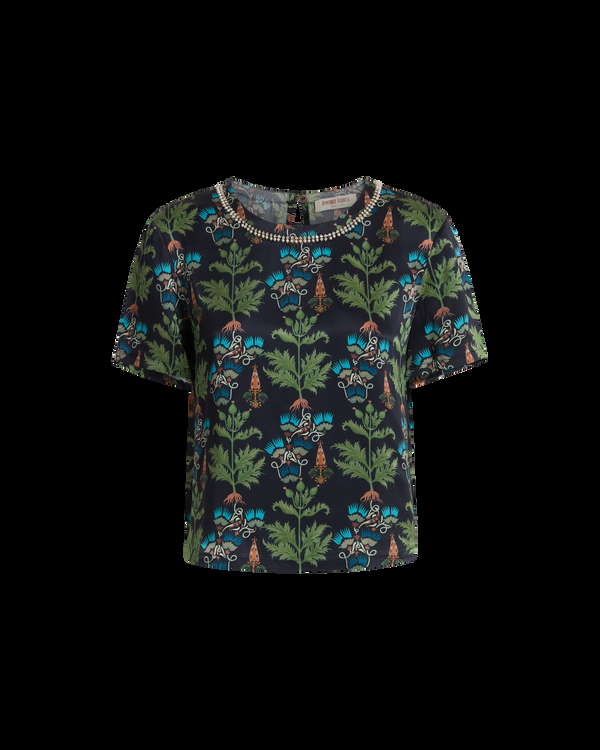 Emporio Sirenuse Gabrielle Top In Persian Botanic Print