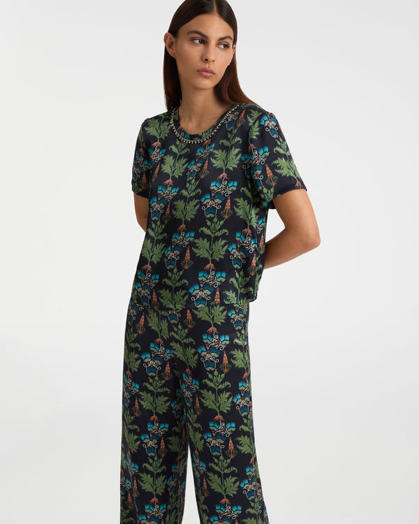 emporio sirenuse Gabrielle Top in Persian Botanic Print