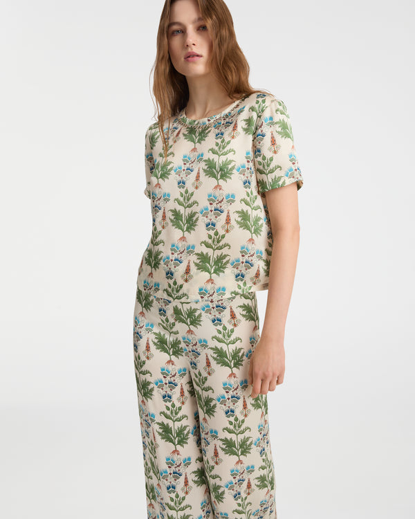 emporio sirenuse Gabrielle Top in Persian Botanic Print