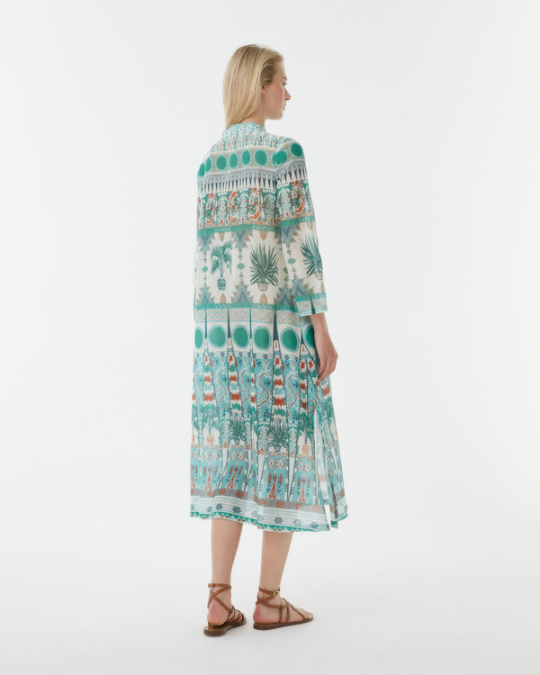 Emporio Sirenuse Giada Caftan In Tribal Botanic Print