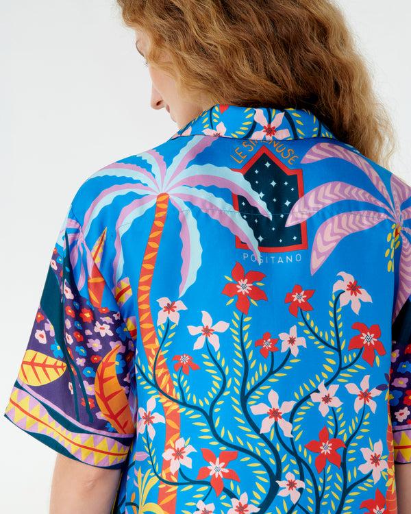 Emporio Sirenuse Hawaiian Shirt In Louis Barthélemy Print
