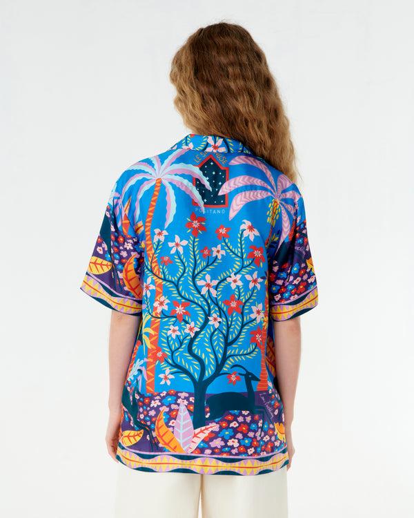 Emporio Sirenuse Hawaiian Shirt In Louis Barthélemy Print