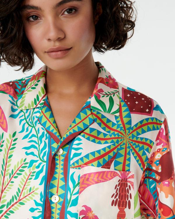 Emporio Sirenuse Hawaiian Shirt In Louis Barthélemy Print