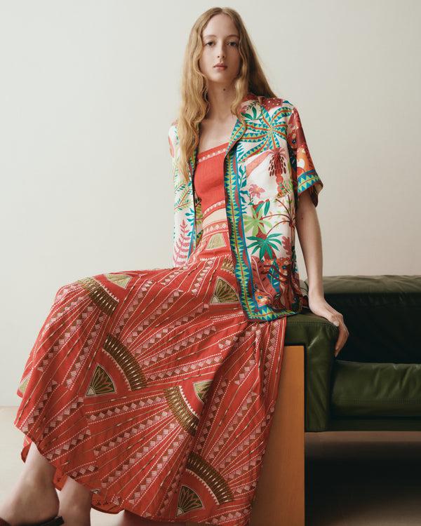 Emporio Sirenuse Hawaiian Shirt In Louis Barthélemy Print