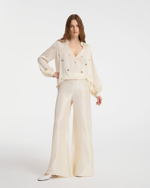 Emporio Sirenuse Ilizia Blouse With Embroidery Beads