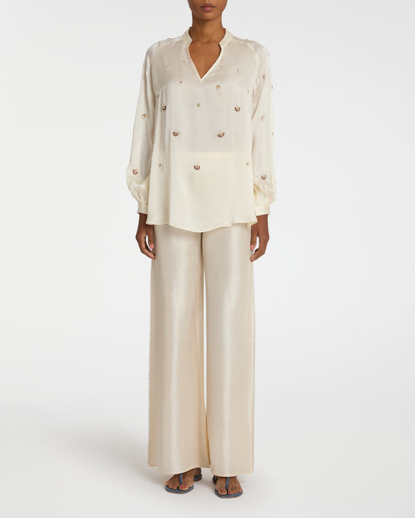 Emporio Sirenuse Ilizia Blouse With Embroidery Beads